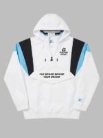Buy Game One LETS GO Flashback Friday Custom Starter White Hodded Jacket