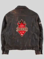 Canadian Finals Rodeo Brandon Vintage Frontier Rodeo Brown Leather Jacket