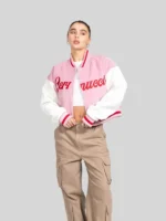 Cernucci Varsity Pink Bomber Jacket Baby