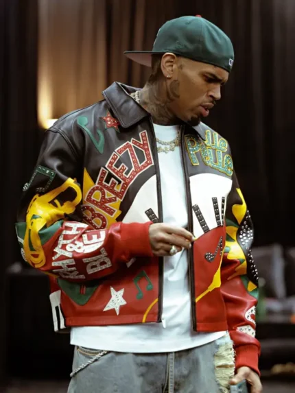 Chris Brown Bespoke Pelle Pelle Jacket