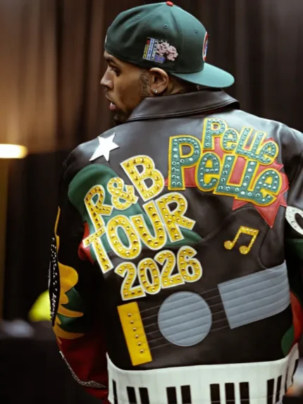 Chris Brown Bespoke Pelle Pelle Leather Jacket
