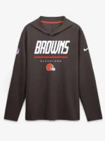 Cleveland Browns Nike Sideline Game On Long Sleeve Hooded T-shirt