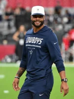 Dak Prescott Dallas Cowboys 2026 Nike Sideline Navy Dri-FIT Hooded T-Shirt