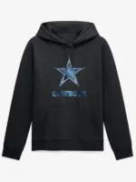 Dallas Cowboys Big & Tall Metallic Mascot Hoodie - Black