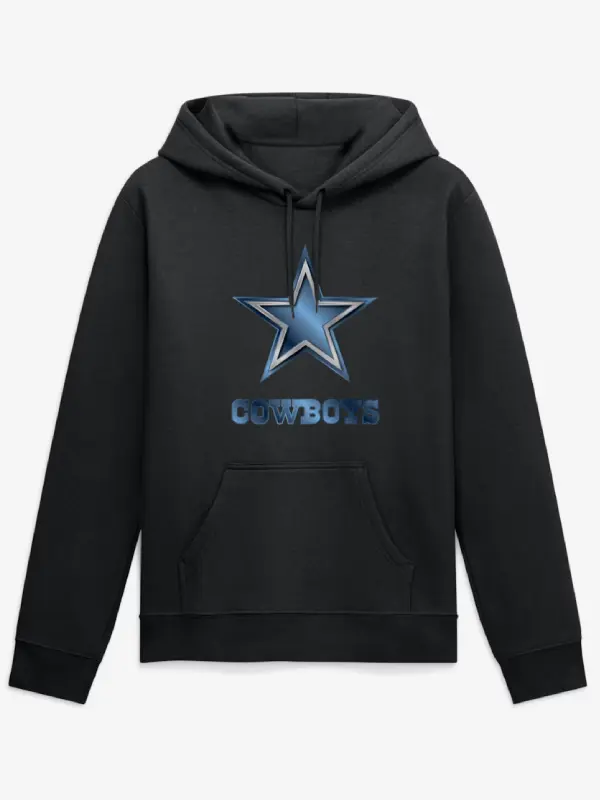 Dallas Cowboys Big & Tall Metallic Mascot Hoodie - Black Dallas Cowboys Big & Tall Metallic Mascot Hoodie - Black