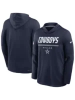 Dallas Cowboys Nike Sideline Game On Long Sleeve Hooded T-shirt