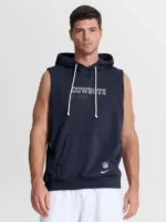 Dallas Cowboys Nike Sideline Sleeveless Hoodie - Navy