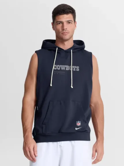 Dallas Cowboys Nike Sideline Sleeveless Hoodie - Navy