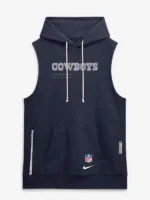 Dallas Cowboys Nike Sideline Standard Issue Dri-FIT Sleeveless Hoodie - Navy