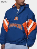 Denver Broncos Starter Half-Zip Pullover Jacket