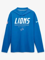 Detroit Lions Nike Sideline Game On Long Sleeve Hooded T-shirt