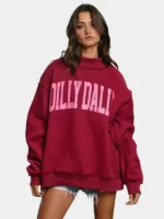 Dilly Dally Oversized Mock Neck Sweatshirt