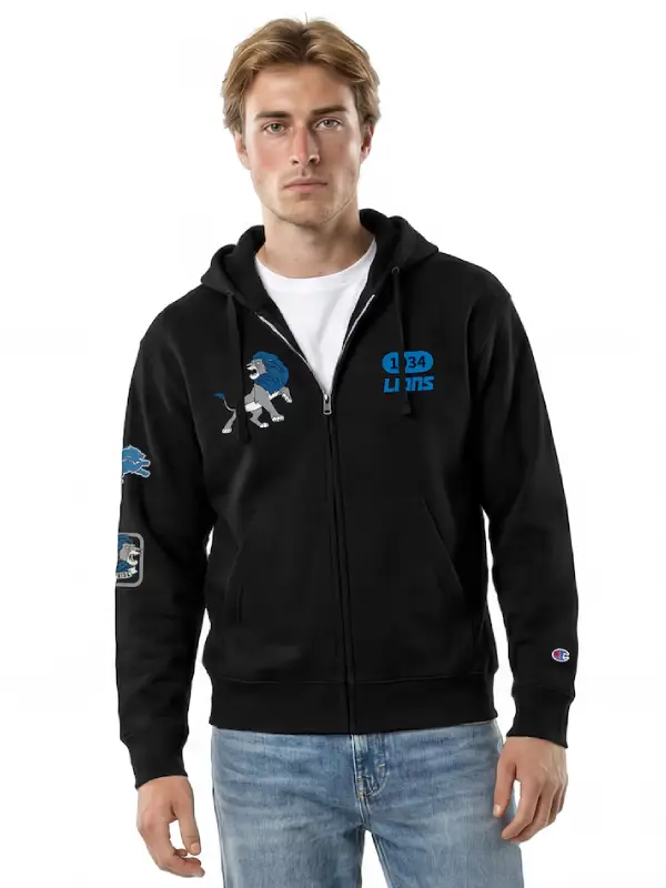 Disney x Champion Detroit Lions Simba All-Star Full-Zip Hoodie Disney x Champion Detroit Lions Simba All-Star Full-Zip Hoodie