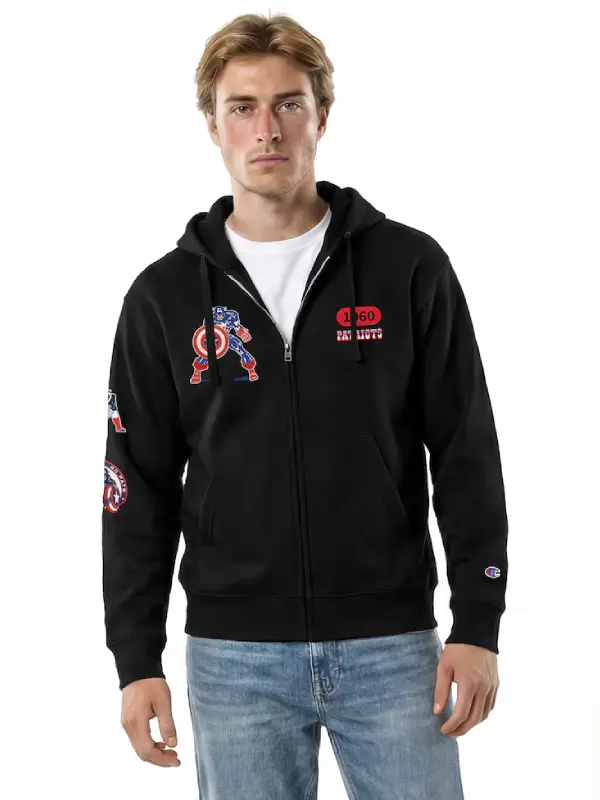 Disney x Champion Patriots Captain America All-Star Full-Zip Hoodie Disney x Champion Patriots Captain America All-Star Full-Zip Hoodie
