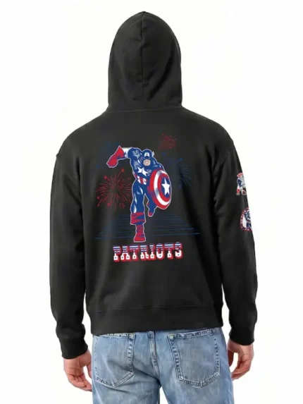 Disney x Champion Patriots Captain America Hoodie Black