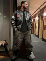 Drake Viagra Racing Leather Jacket