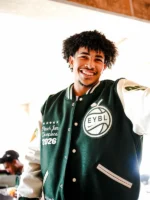 EYBL Peach Jam 2026 Florida Rebels Leather Sleeve Varsity Jacket