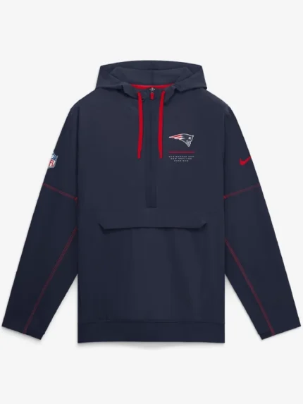 England Patriots Sideline Anorak Half-Zip Jacket 2026