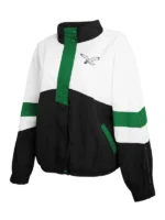 Erin Andrews Eagles Crinkle Windbreaker Jacket