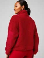 Fabletics Tahoe Teddy Red Jacket