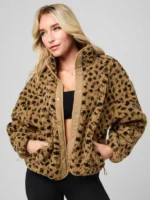 Fabletics Teddy Cheetah Jacket