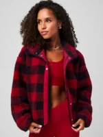 Fabletics Teddy Plaid Jacket