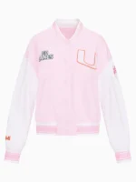 Fanatics x LoveShackFancy Miami Pink Varsity Jacket