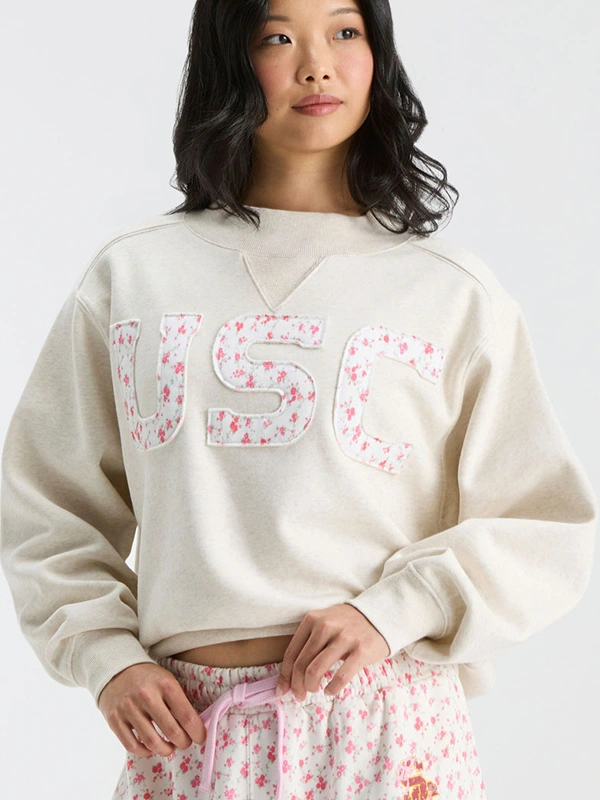 Fanatics x LoveShackFancy University of Southern California Mockneck Crew Fanatics x LoveShackFancy University of Southern California Mockneck Crew