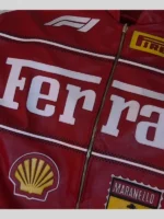 Ferrari F1 Red Leather Jacket