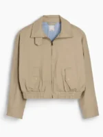 Gap × Malbon Beige Twill Bomber Jacket