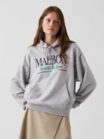 Gap × Malbon Heavyweight Logo Hoodie Grey
