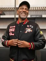George Lynch Philadelphia 76ers Black Bomber Jacket