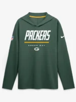 Green Bay Packers Nike Sideline Game On Long Sleeve Hooded T-shirt