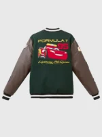 Green Brown 2026 Pixar Cars Lightning McQueen Varsity Jacket
