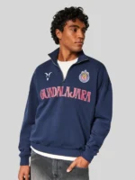Hollister Chivas Quarter Zip Sweatshirt Navy Blue