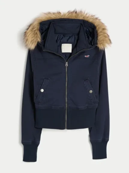 Hollister Peyton Twill Jacket Blue