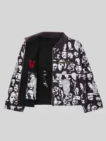 Horror Film Reversible Black Denim Jacket