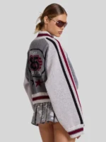 Jaded London Team 85 Knitted grey Jacket