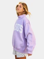 Jesus Embroidered Mock Neck Sweatshirt