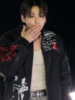 Jungkook Arirang Black Bomber Jacket