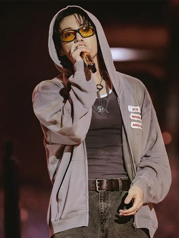 Jungkook BTS World Tour ARIRANG Grey Hoodie Jungkook BTS World Tour ARIRANG Grey Hoodie