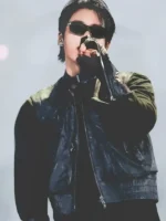 Jungkook Black Leather Vest