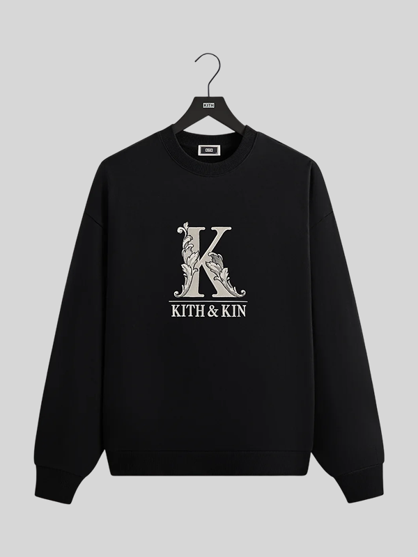 Kith Hanukkah Crystal Nelson Black Crewneck Kith Hanukkah Crystal Nelson Black Crewneck