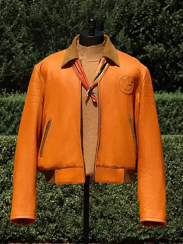 Kith for BMW Orange Leather Hawthorne Flight Jacket Kith for BMW Orange Leather Hawthorne Flight Jacket
