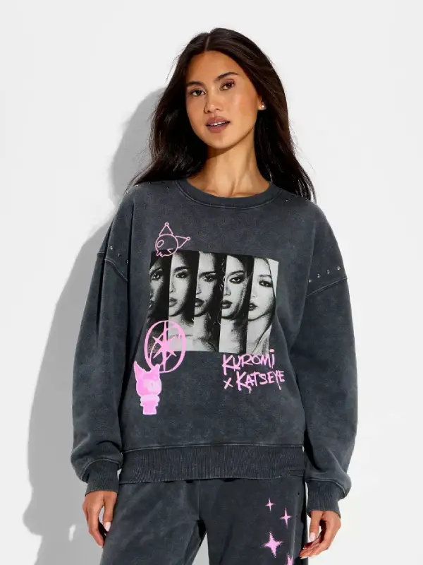 Kuromi x Katseye Sweatshirt Kuromi x Katseye Sweatshirt