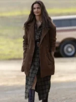 Lanterns S01 Zoe Brown Suede Leather Coat