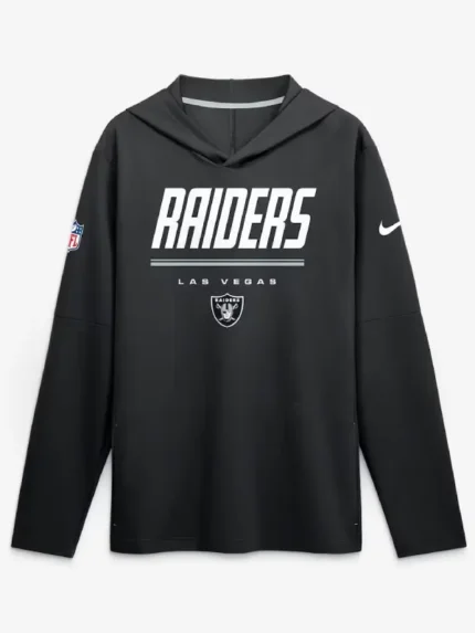 Las Vegas Raiders Nike Sideline Game On Long Sleeve Hooded T-shirt