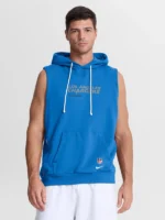 Los Angeles Chargers 2026 Blue Nike Standard Issue Dri FIT Sideline Sleeveless Hoodie