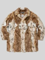 Lynx Faux Fur WINDSTOPPER Brown Overcoat