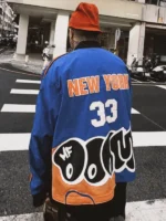 MF DOOM Knicks Bomber Jacket Blue